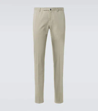 Incotex Cotton Slim Pants In Grey