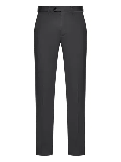 Incotex Cotton Straight-leg Trousers In Grey