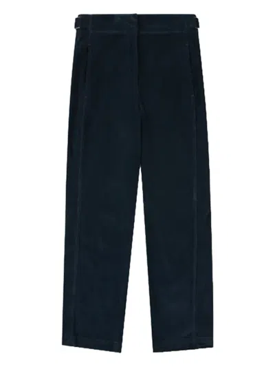 Incotex Cotton Straight Trousers In Blue