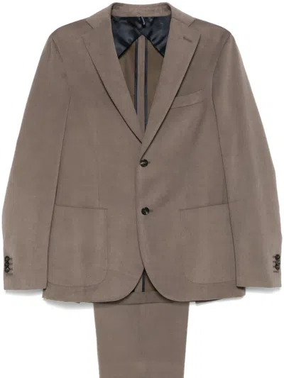 Incotex Cotton Suit In Brown