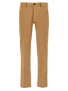 Incotex Cotton Trousers With Back Pocket And Belt Loops In Brown