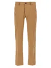 Incotex Cotton Trousers With Back Pocket And Belt Loops In Brown