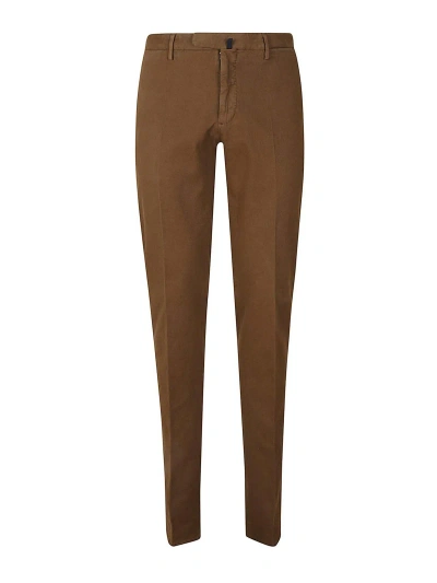 Incotex Cotton Trousers In Light Brown