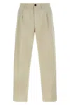 Incotex Pleated Front Cotton Trousers With Belt Loops In Neutral
