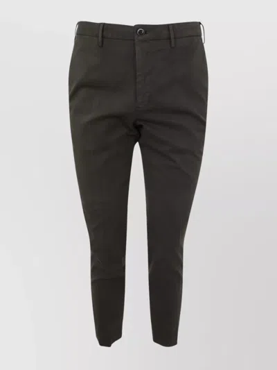Incotex Cotton Trousers With Back And Side Pockets In Black