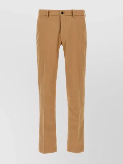 Incotex Cotton Trousers With Back Pocket And Belt Loops In White