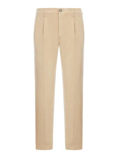 Incotex Belt Ring Casual Pants In Brown