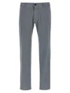 Incotex Cotton Twill Pants With Front And Back Pockets In Gray