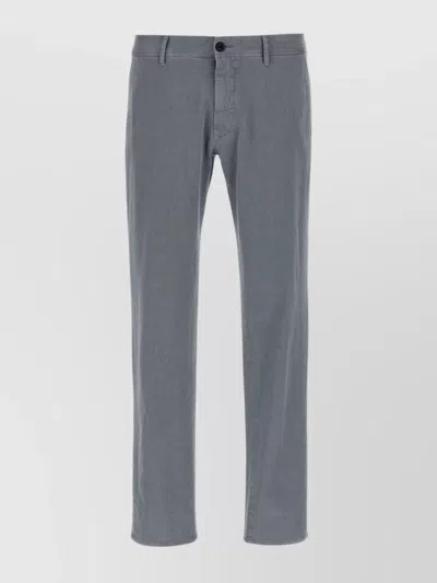 Incotex Cotton Twill Pants With Front And Back Pockets