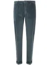 Incotex Slim Fit Trousers Rolled Cuffs In Green
