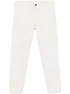 Incotex Cream White Cotton Blend Chino Trousers In White