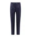 Incotex Pattern 54 Virgin Wool Trouser With Pinces In Black