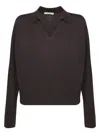 Incotex Crewneck Polo Sweater In Brown