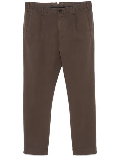 Incotex Cropped Chinos In Brown