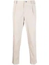 Incotex Plain Cropped Trousers In Neutrals