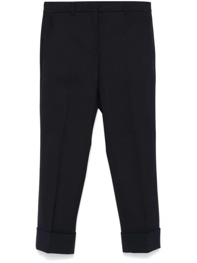 Incotex Tapered Wool Blend Trousers In Blue