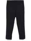Incotex Cuffed Hem Wool Trousers In Blue