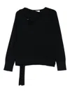 Incotex Cut-out Detail Sweater In Black