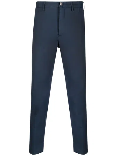 Incotex Dark Blue Cotton Trousers