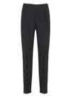 Incotex Straight Wool Trousers With Pockets In Black