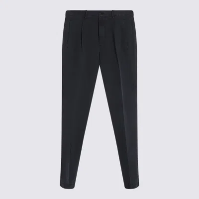 INCOTEX INCOTEX DARK GREY COTTON PANTS