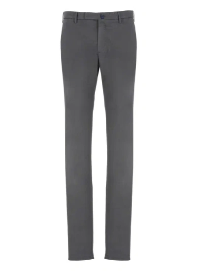Incotex Dark Grey Cotton Trousers