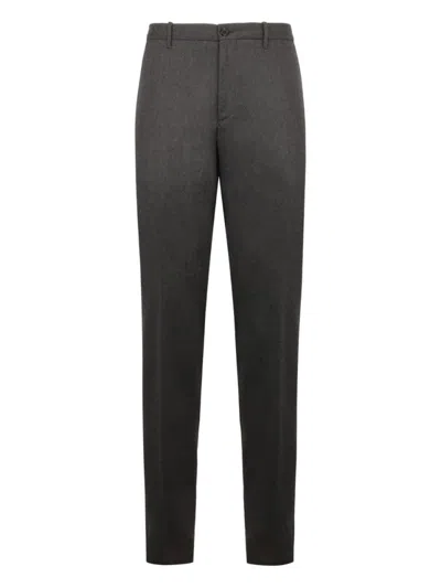 Incotex Dark Grey Cotton Trousers In Gray