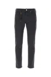 Incotex Dark Grey Logo-patch Straight-leg Jeans In Dark Grey