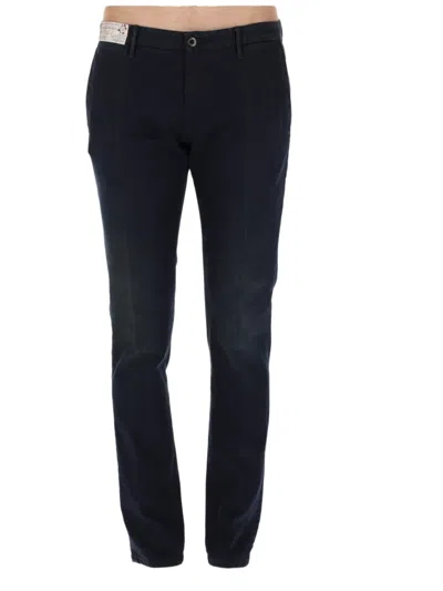 Incotex Dark Wash Slim-fit Cotton-blend Jeans In Black