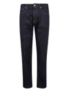 Incotex Dark-washed Jeans In Blue