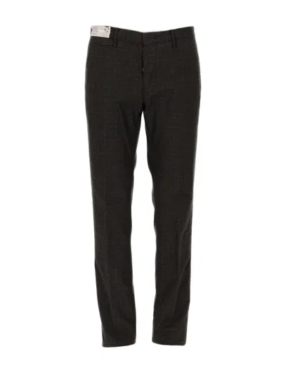 Incotex Deep Hues Checkered Cotton Tailored Pants In Multi