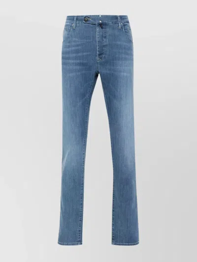 Incotex Denim Pants With Belt Loops In Blue