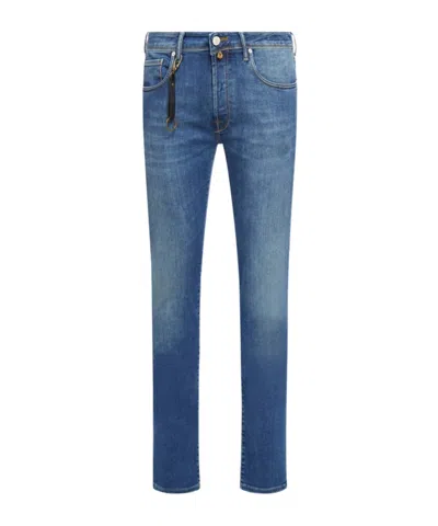 Incotex Denim Trousers With Belt Loops In Blue