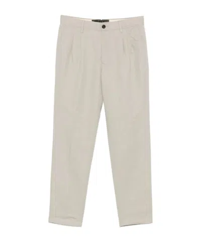 Incotex Denim Trousers With Belt Loops In Light Gray