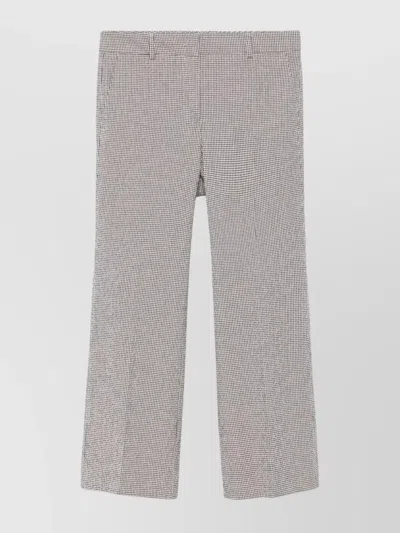 INCOTEX DESIRE COTTON BLEND CHECKED TROUSERS