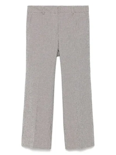 INCOTEX INCOTEX DESIRE COTTON BLEND CHECKED TROUSERS