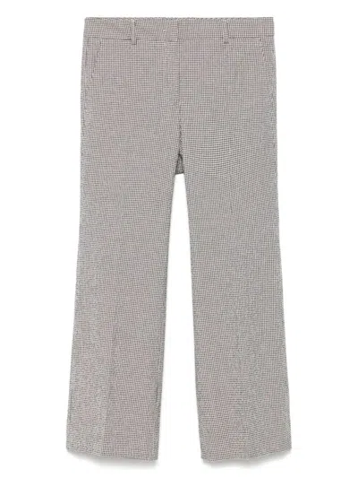 INCOTEX INCOTEX DESIRE COTTON BLEND CHECKED TROUSERS CLOTHING
