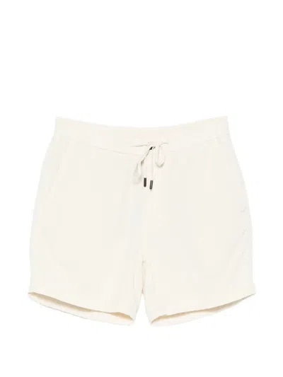 Incotex Drawstring Corduroy Shorts In White