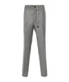 Incotex Drawstring Wool Trousers In Gray