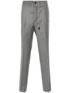 Incotex Drawstring Wool Trousers In Grey