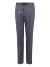 Incotex Slim Fit Chino Trousers With Elastic Waistband In Multi