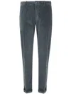 Incotex Slim Fit Trousers Rolled Cuffs In Gray