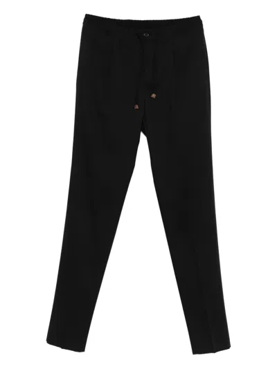 Incotex Drawstring Trousers In Black