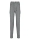 Incotex Drawstring Waist Straight Cut Trousers In Gray