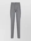 Incotex Drawstring Waist Straight Cut Trousers In Gray