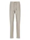 Incotex Pleated Front Straight Leg Trousers In Neutral