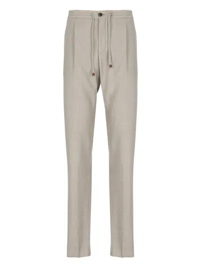 INCOTEX DRAWSTRING-WAIST TROUSERS