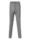 Incotex Drawstring Wool Trousers In Gray