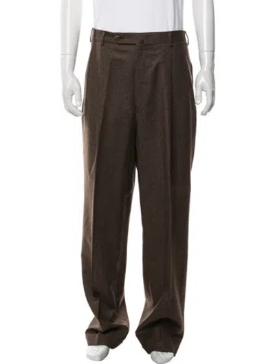 Pre-owned Incotex Dress Pants In Brown