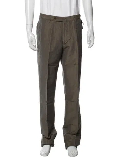 Pre-owned Incotex Dress Pants In Brown